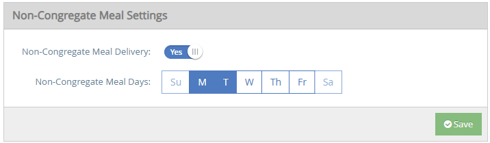 IC Non-Congregate Settings — Toggle