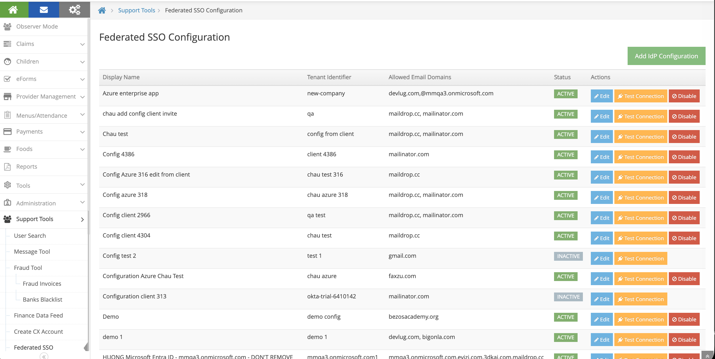 Federated SSO Configuration