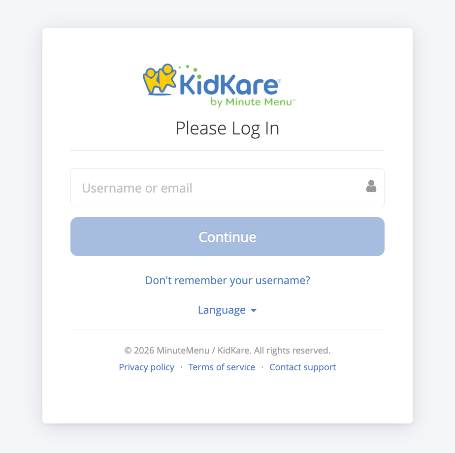 Login page - email input
