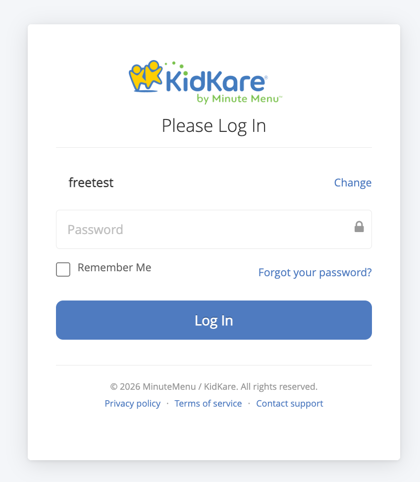 Login page - password field (non-SSO users)